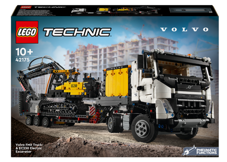 LEGO Technic 42175 Ciężarówka Volvo FMX i koparka elektryczna EC230