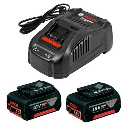 BOSCH 2x AKUMULATOR GBA 18V 5.0Ah + ŁADOWARKA BOSCH GAL 1880 CV