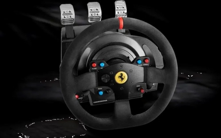 Kierownica Thrustmaster T300 Ferrari Alcantara PS 4 5 Pro Slim Pedały T3PA