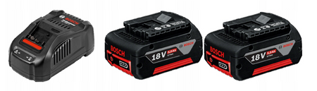 BOSCH 2x AKUMULATOR GBA 18V 5.0Ah + ŁADOWARKA BOSCH GAL 1880 CV