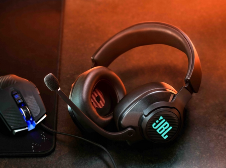 Słuchawki przewodowe wokółuszne JBL Quantum 400 Mikrofon Czarne Black