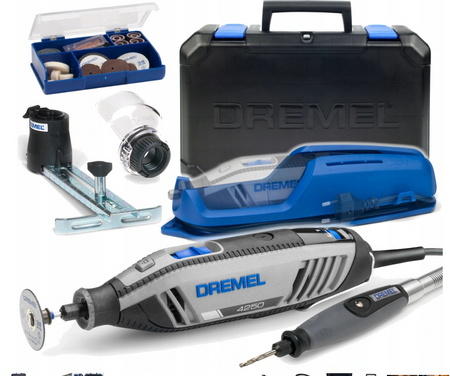 Szlifierka wielofunkcyjna sieciowa DREMEL 4250 3/45 akcesoriów + Walizka