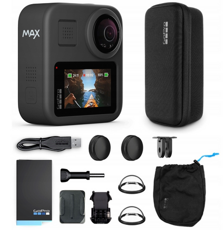 Kamera sportowa GOPRO HERO MAX Black 360° Sferyczna Nowa 4K UHD