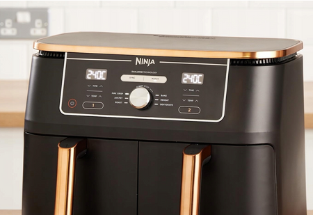 FRYTKOWNICA BEZTŁUSZCZOWA AIRFRYER NINJA AF400EUCP 2470W 9,5L DWA KOSZE 