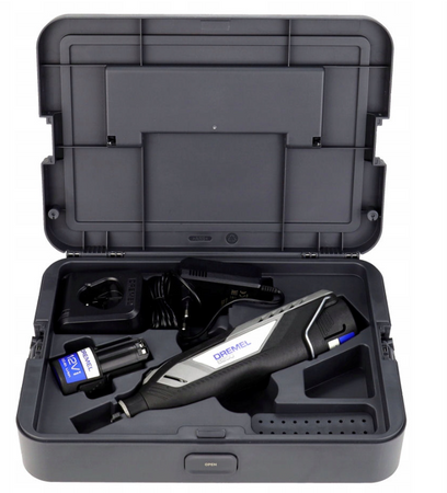 SZLIFIERKA 12V DREMEL 8250 PLATINUM BEZSZCZOTKOWA 2x2,0Ah + 5/65 AKCESORIÓW