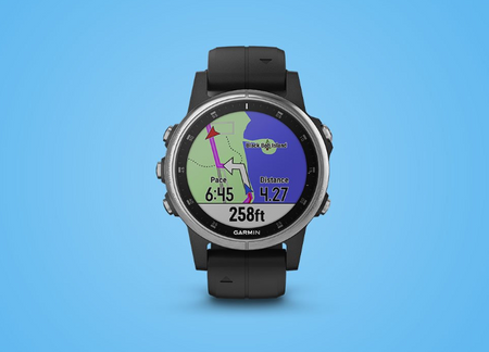 Garmin Fenix 5S Plus Srebrny z Czarnym paskiem