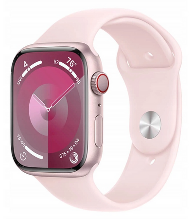 Apple Watch Series 9 GPS + Cellular 45mm różowy z paskiem sportowym M/L