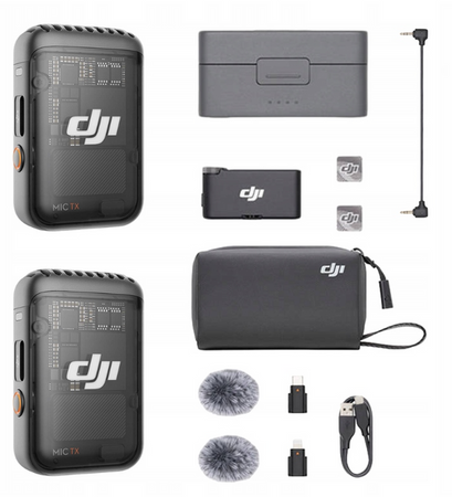 Bezprzewodowy system transmisji audio DJI Mic 2 (2 TX + 1 RX + Etui)