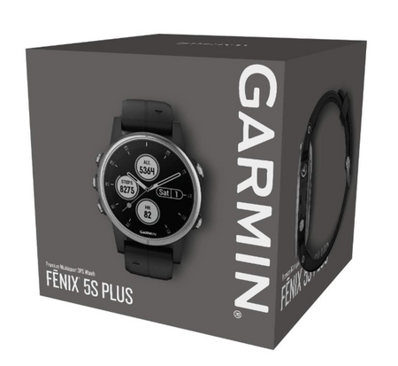 Garmin Fenix 5S Plus Srebrny z Czarnym paskiem