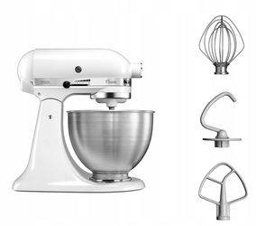 Robot planetarny KitchenAid 5K45SSEWH 4,3L Biały Kuchenny Mikser Melakser