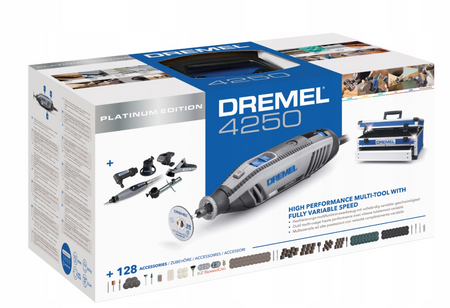 Szlifierka wielofunkcyjna sieciowa DREMEL 4250 6/128 akcesoriów PLATINUM