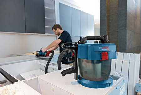 Odkurzacz przemysłowy akumulatorowy Bosch GAS 18 V-10 L 18W + Kółka