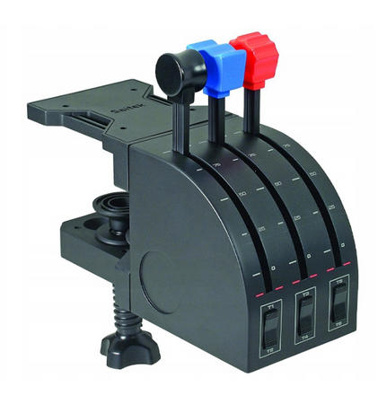 Joystick Logitech PRO FLIGHT Yoke System Komplet Wolant + Przepustnica NOWY