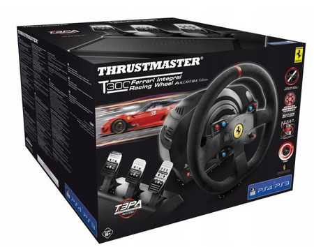 Kierownica Thrustmaster T300 Ferrari Alcantara PS 4 5 Pro Slim Pedały T3PA
