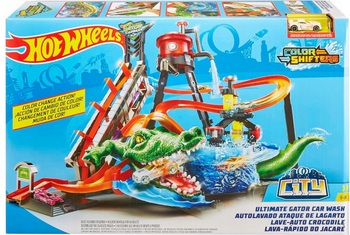 Tor samochodowy Mattel Hot Wheels City FTB67 Mega Myjnia Atak Krokodyla