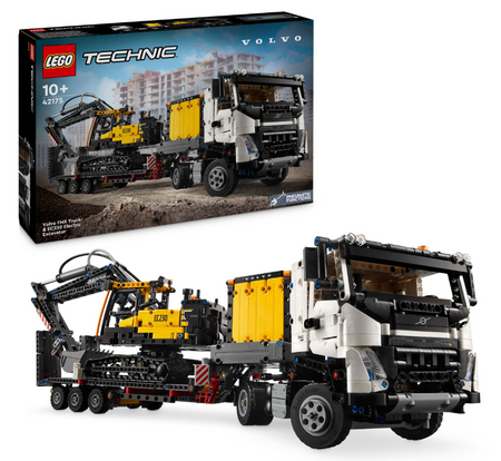 LEGO Technic 42175 Ciężarówka Volvo FMX i koparka elektryczna EC230