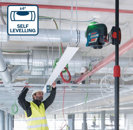 LASER GLL 3-80 CG BOSCH L-BOXX AKU Zielony + 2x2,0Ah + L-Boxx + BM 1