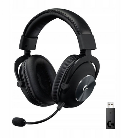 Słuchawki bezprzewodowe nauszne Logitech G Pro X Lightspeed Czarne Nowe