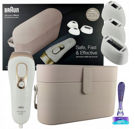 Depilator laserowy BRAUN Silk-Expert Pro 5 IPL PL5347 + 3 końcówki + Etui