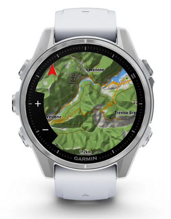 Garmin Fenix 8 43mm Srebrny z białym paskiem