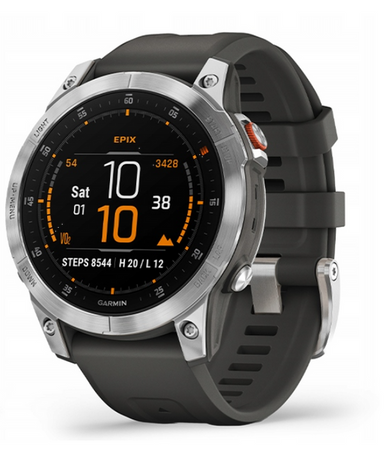 Smartwatch sportowy Garmin Epix 2 Srebrny Czarny Stalowy Szary 010-02582-01