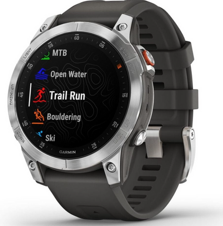 Smartwatch sportowy Garmin Epix 2 Srebrny Czarny Stalowy Szary 010-02582-01