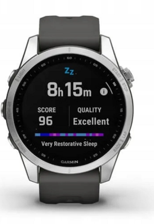 Smartwatch sportowy Garmin Fenix 7S Srebrny Stalowy Grafitowy 010-02539-01