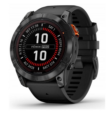 Smartwatch sportowy Garmin Fenix 7x Pro Solar Szaro-czarny 010-02778-01