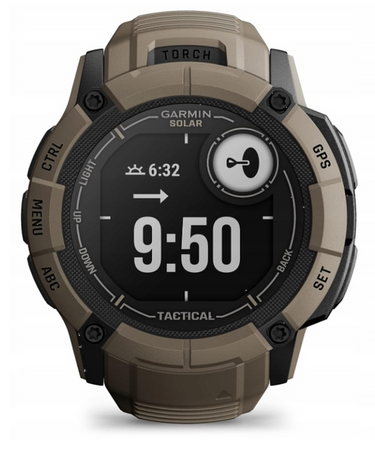 Smartwatch sportowy Garmin Instinct 2X Solar Tactical Brązowy 010-02805-02