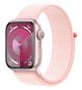 Smartwatch Apple Watch 9 GPS 41mm w kolorze różowym z opaską sportową w kolorze różowym